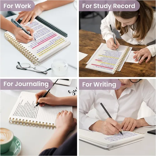 Vista 7 de Cuaderno rayado en espiral para el trabajo, 300 páginas gruesas B5 (7.1 x 10 pulgadas), diario a rayas universitarias para mujeres y escritura