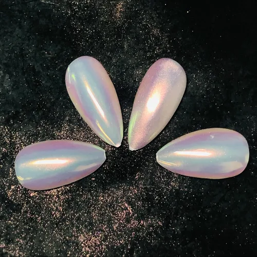 Vista 5 de Brillo holográfico para uñas, arco iris, neón, cromado, efecto de polvo de uñas, decoración de escamas, punta de polvo de uñas cromada, accesorios