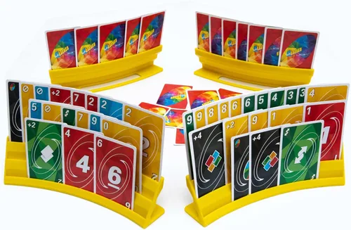 Vista 10 de BORICO Portatarjetas para Cartas de Juego - Paquete de 4 Soportes de Cartas de Juego para Niños y Adultos, Bandeja de Almacenamiento Apilable