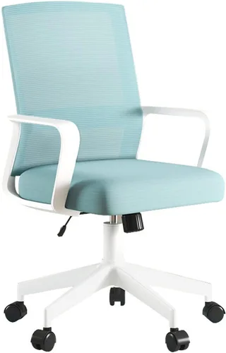 Vista 11 de Silla de oficina en casa, silla de escritorio con respaldo alto con soporte lumbar ajustable, silla de computadora con cojín suave, silla giratoria