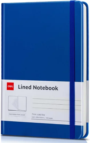 Vista 15 de deli Paquete de 6 cuadernos Moleskine con rayas azules para el trabajo, cuadernos A5 (5.5 x 8.3 pulgadas), 160 páginas de tapa dura, cuadernos