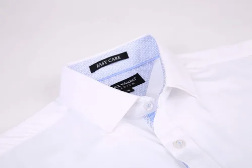 Vista 3 de Alex Vando - Camisa de vestir de bambú para hombre, elástica, de ajuste regular y libre de arrugas
