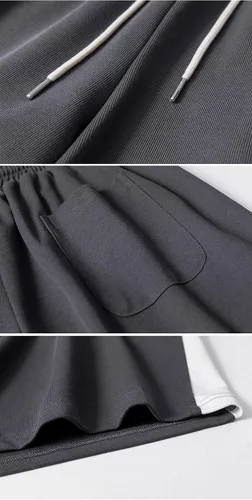 Vista 6 de Pantalones cortos deportivos para hombre de 9 pulgadas con bolsillos profundos para correr, deportes, senderismo, gimnasio, trotar, uso diario