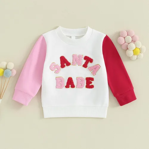 Vista 2 de Ayalinggo Suéter de Navidad para bebé, niña, niño, suéter de manga larga, sudadera para otoño e invierno