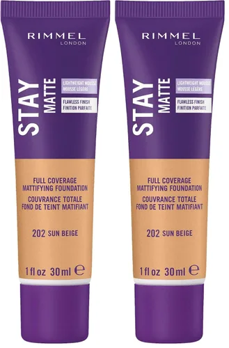 Vista 19 de 3 x Rimmel London Stay Matte - Base líquida mousse mate 30ml - 201 Beige clásico