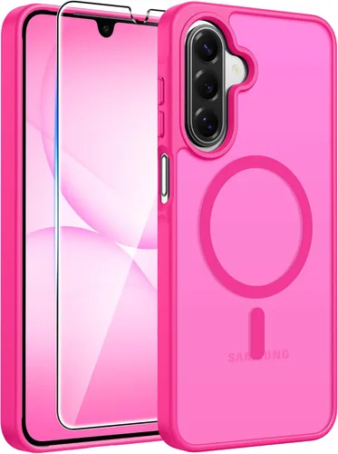 Vista 45 de FNTCASE para Samsung Galaxy Z Fold 7 Estuche Magnético: Funda de Teléfono Celular con Textura Mate Translúcida, Protección contra Caídas de Grado