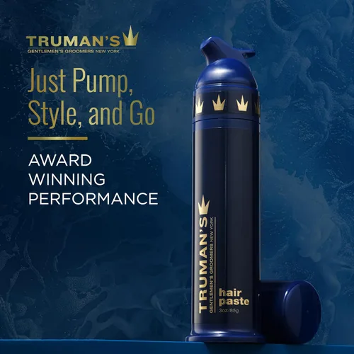 Vista 4 de Truman's Gentlemen's Groomers Pasta de cabello para hombres 3oz - Bomba de dosificación contollada