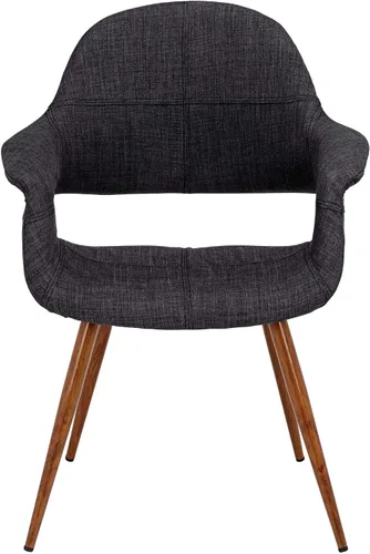 Vista 4 de Armen Living Sillón moderno de tela de carbón Phoebe