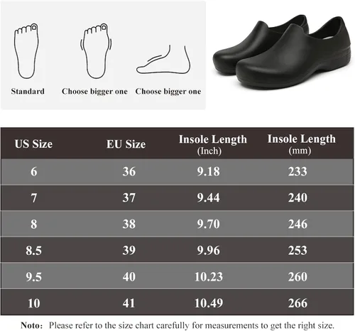 Vista 2 de Scecocrs Zapatos de chef antideslizantes para mujer, impermeables y resistentes al aceite, zapatos de trabajo de enfermería para hospital, jardín