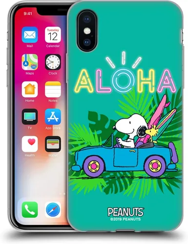 Vista 37 de Head Case Designs Funda de gel suave con licencia oficial de Peanuts Tropical Surf Snoopy Aloha Disco compatible con Apple iPhone 13 Mini Surf