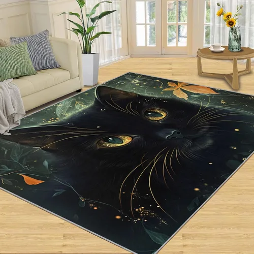 Vista 10 de Girl Horse Rugs for Bedroom, Horse Area Rug, Animal Rugs for Living Room, Indoor Non-Slip Rug, Machine Washable Carpet for Front Entrance Floor