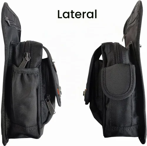 Vista 5 de Bolsa de pierna de nylon Bolsa de pierna de muslo Riñonera táctica Bolsa de hombro Messenger Negro