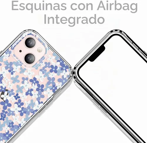 Vista 3 de GYZYA Funda transparente para iPhone 14 y iPhone 13 de 6.1 pulgadas con diseño de patrón, funda protectora delgada de TPU + parachoques a prueba
