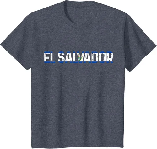 Vista 16 de Camiseta Vintage Pride con bandera salvadoreña de El Salvador, Negro