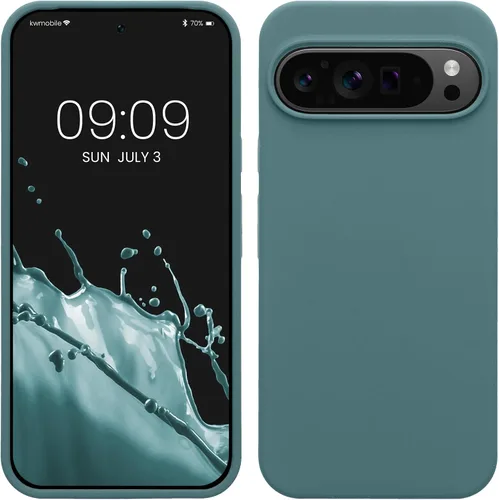 Vista 63 de kwmobile Funda Compatible con Google Pixel 6 Pro - Funda de Teléfono de Silicona TPU con Acabado Suave - Azul Caribe