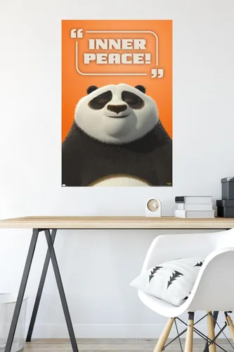 Vista 4 de Kung Fu Panda 4 - Póster de pared de paz interior, 34 pulgadas de largo x 22.4 pulgadas de ancho, versión sin marco