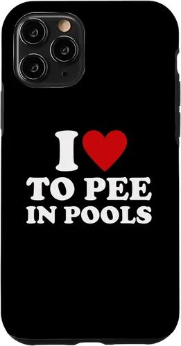 Vista 26 de iPhone 13 I Love To Pee In Pools I Heart To Pee In Pool Case