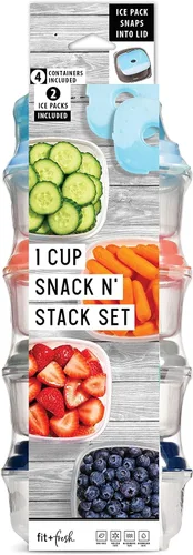 Vista 2 de Fit & Fresh Stak Pak Set, 6 piezas, plástico, multicolor