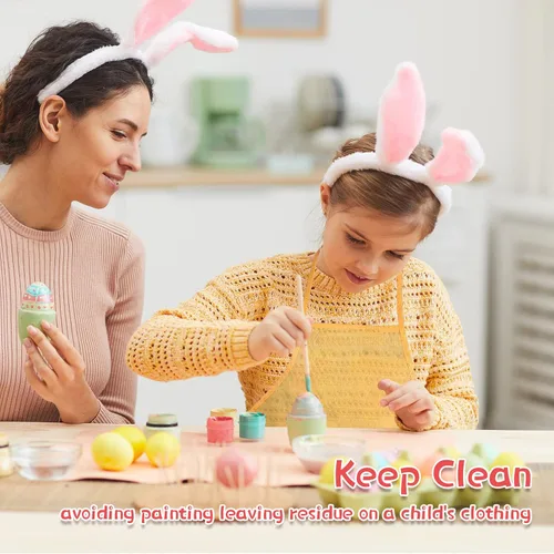 Vista 7 de Yahenda Paquete de 60 delantales de pintura para niños, delantales de tela para artistas infantiles, pintura artística desechable, para niños