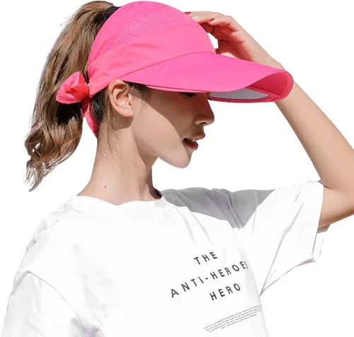 Vista 4 de IPESHTKA Sombrero de sol para mujer, gorra de golf ajustable para mujer, protección UV UPF50, borde ancho, gorra de protección solar ajustable