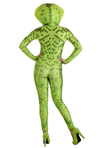 Vista 2 de Disfraz de Serpiente Feroz para Mujer Multicolor
