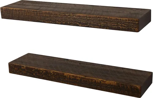 Vista 39 de joelsantiques Estantes flotantes de madera de 18 pulgadas para pared, 18 x Beige