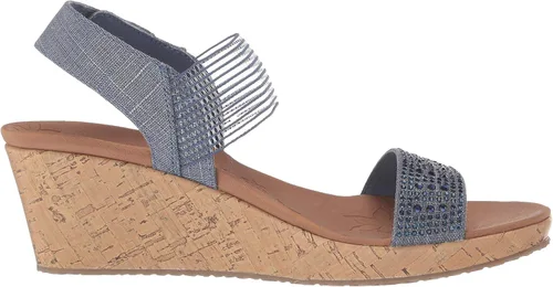 Vista 6 de Skechers Sandalias de cuña con cuña para mujer
