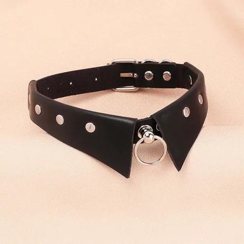 Vista 6 de TIDOO Goth Black Choker Collar Necklace Cute Leather Chokers Sexy Butterfly Moth Pendant Chocker Punk Spiked Choker Lolita Maid Cat Set for Women