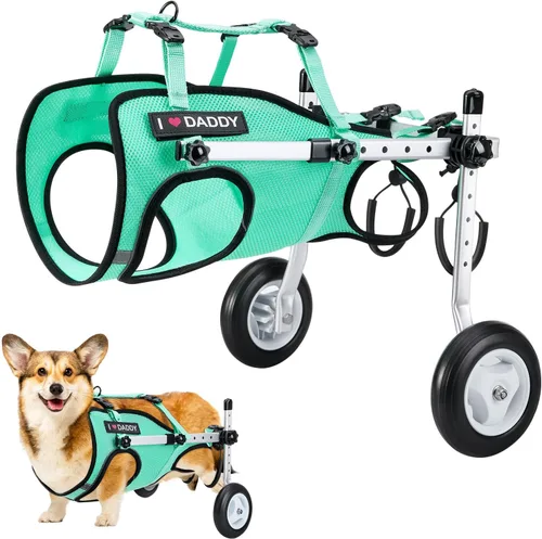 Vista 10 de Nasjac Silla de ruedas para perros para patas traseras, silla de ruedas