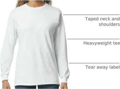 Vista 124 de Gildan - Camiseta de manga larga de algodón ultra estilo G2400 para adultos, paquete múltiple