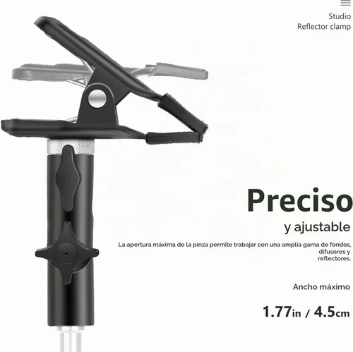 Vista 6 de Soporte de abrazadera de metal resistente para estudio fotográfico NEEWER para reflector
