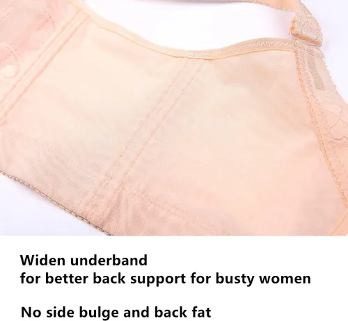 Vista 4 de ESETAY Brasier push up para mujer, talla grande, con aros, 32C-46DD