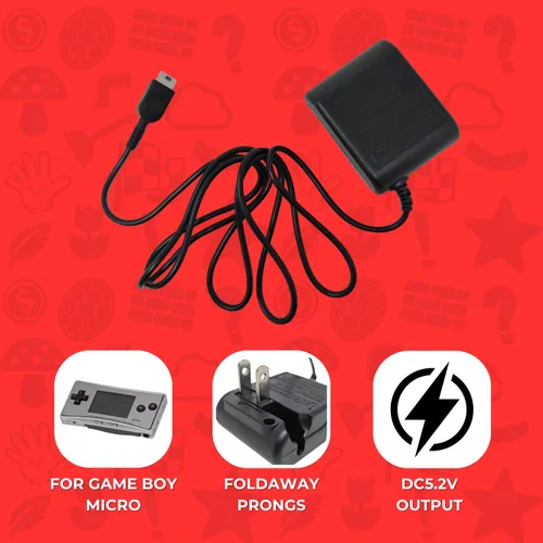 Vista 2 de Old Skool Game Boy Micro AC Wall Charger - Game Boy Advance