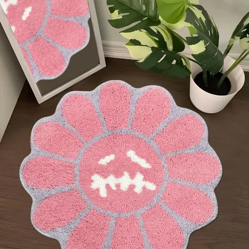 Vista 21 de Trippy Alfombra de Cara Feliz Alfombras Geniales Tufted de Secado Rápido Tapetes de Baño para Baño Antideslizantes Tapete de Baño Absorbente de Agua