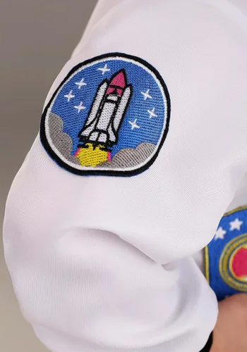 Vista 8 de Mono de astronauta blanco para niños pequeños