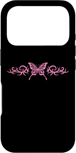 Vista 30 de Pink Butterfly Tattoo Harajuku Grunge Egirl y2k Aesthetic Case for iPhone 17