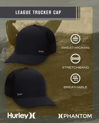 Vista 2 de Hurley - Gorro de deporte para hombre, ajustable, ajuste casual, tejido cómodo
