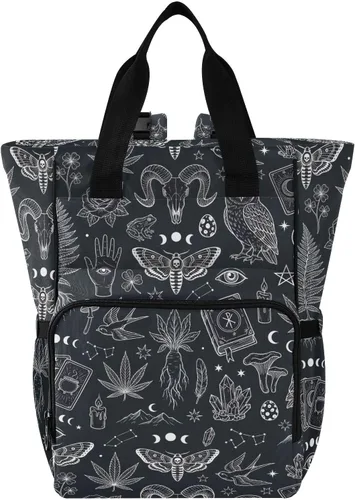 Vista 37 de Emelivor Bolsa de pañales con diseño de panal de abejas, con bolsillos aislados, bolsa organizadora de pañales para niños y niñas, unisex