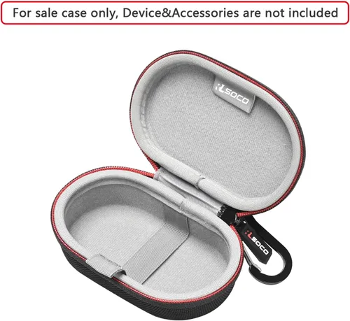 Vista 2 de RLSOCO Funda de transporte para Logitech Pebble Mouse 2 M350s Slim/POP/Pebble Bluetooth Ratón inalámbrico con llavero - Negro (solo funda)