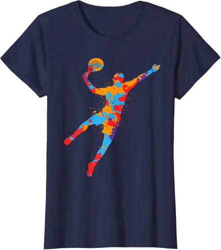 Vista 29 de Playera de Padel Playera Colorida Plataforma Tenis Paddleball Niños Camiseta de Padel