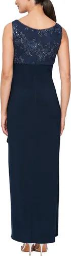 Vista 4 de Alex Evenings Vestido tipo chaqueta tipo bolero con cintura imperio para mujer (tallas pequeñas y regulares)