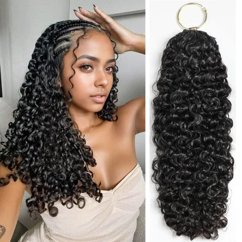 Vista 8 de Paquetes de cabello humano rizado birmano, paquetes de cabello virgen sin procesar, extensiones de cabello humano 16A, cabello humano rizado negro
