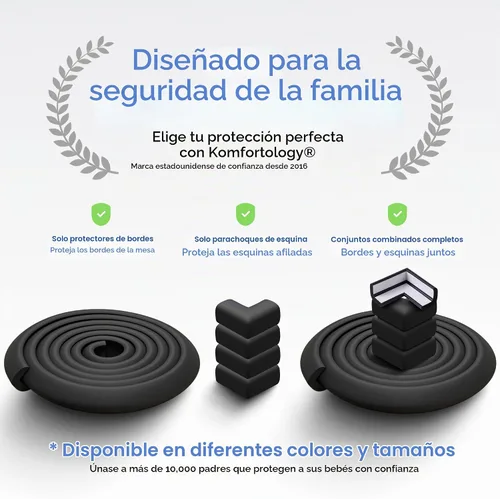 Vista 9 de Paquete de 8 protectores de esquina para bebés para hacer esquinas y bordes a prueba de bebés; cubiertas de esquina de mesa para seguridad del bebé