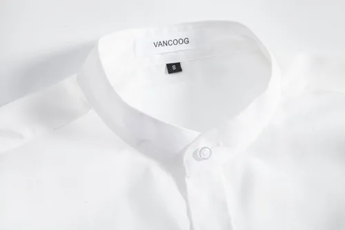 Vista 3 de VANCOOG Camisas de manga larga para hombre, casuales, elegantes y elegantes