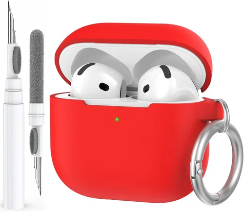 Vista 31 de AhaStyle Funda Protectora de Silicona Mejorada [LED Frontal Visible] Compatible con Apple AirPods 2 y 1 (Negro)