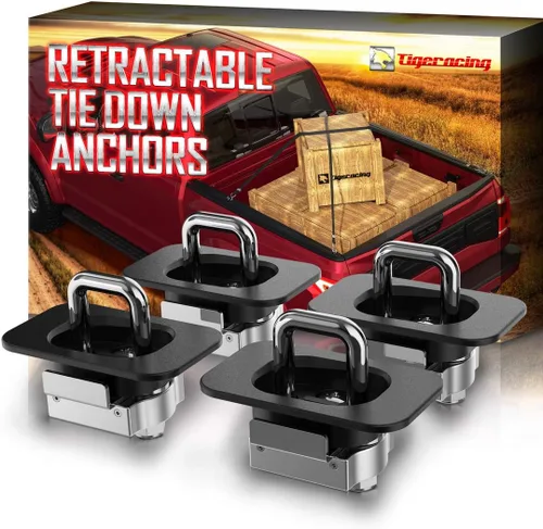 Vista 10 de Anclajes de amarre retráctiles para caja de camioneta, anillo en D lateral compatible con F150 2015-2026 / 2017-2026 F250 F350 Super Duty / Raptor