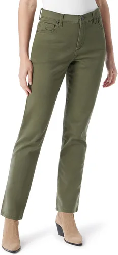 Vista 37 de Gloria Vanderbilt - Pantalones de mezclilla Amanda clásicos de tiro alto y pierna cónica petite para mujer Begonia Bloom