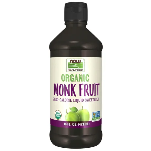 Vista 9 de NOW Foods, Líquido de fruta de monje orgánico certificado, edulcorante líquido sin calorías, sin OMG, bajo impacto glucémico, 2 onzas