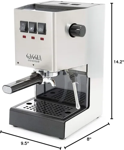 Vista 7 de Gaggia RI9380/46 E24 máquina de espresso, acero inoxidable cepillado