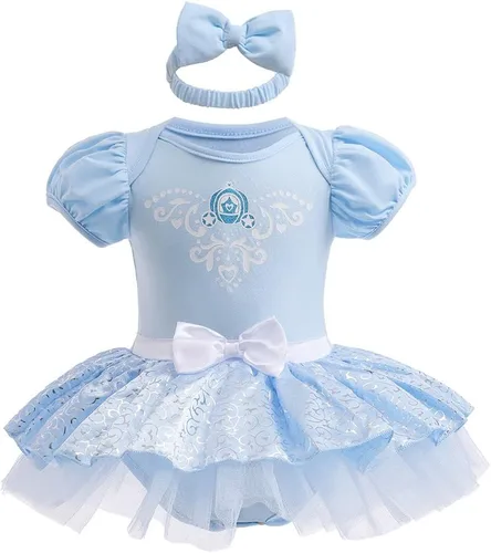 Vista 31 de Disfraz de princesa de Navidad para niñas, sirena, Bella, Sofía, para Halloween o cumpleaños, mameluco de tutú con diadema